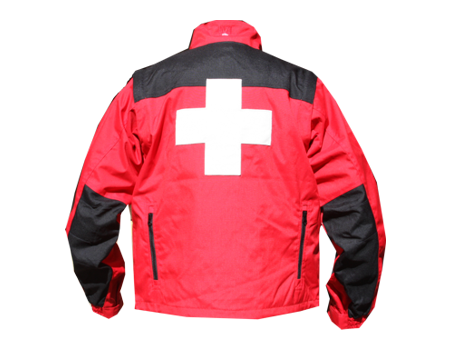 Mountain Uniforms » Rescue Jacket w/ Shock Cord – Red/Black