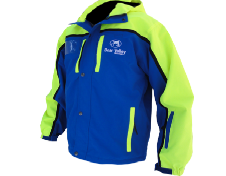 Yukon Jacket Bear Valley Doppelmayr Blue Neon Mountain Uniforms