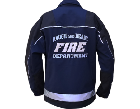 #034 Isotherm Softshell (Rough & Ready Fire Dept) Navy/Black