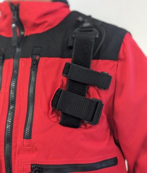 Rescue Jacket, Red/Black w/Crosses, w/zip-off sleeves & Shock Cord Waist - Image 3
