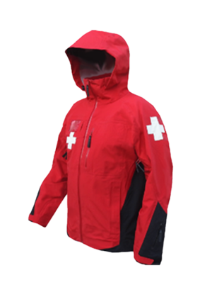 3-Layer Boundary Peak Patrol Shell, Red/Black with Crosses