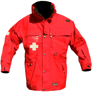 Patrol Jacket, Long, all Red, with Crosses..