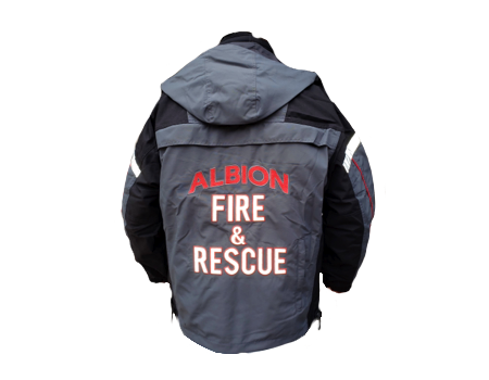 Albion Fire & Rescue Jacket Back