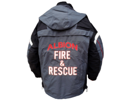 #004MPS Isotherm 3-Season Jacket (Albion Fire) Charcoal Black/Red